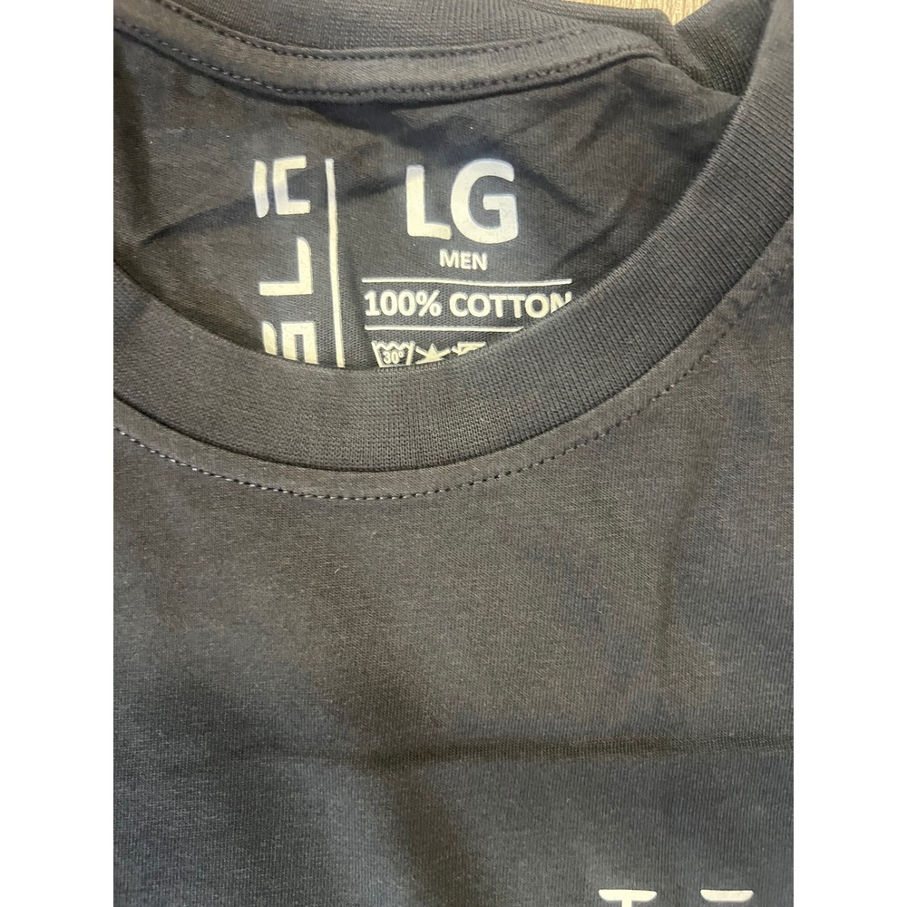 Tesla Mens Long Sleeve T-Shirt Black Cotton Logo Graphic Tee 5827R LG New - Picture 2 of 4